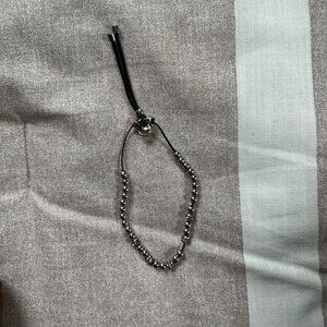 EUC Michael Kors Silver Beaded Adjustable Bracelet with Box